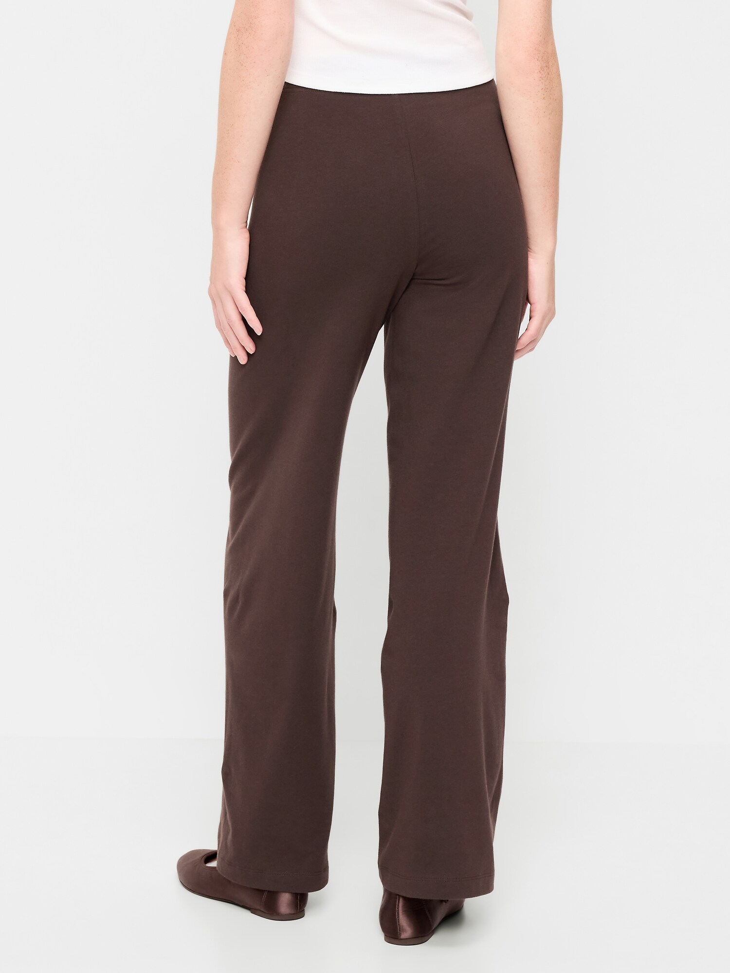 Женские леггинсы Old Navy High-Waisted Fashion Wide-Leg, цвет: Чёрный кофейный — фото 3