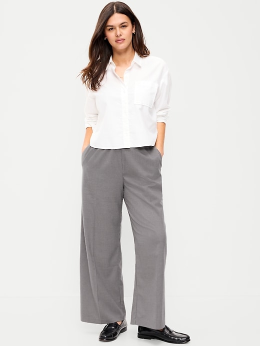 Image number 6 showing, High-Waisted Wide-Leg Trouser