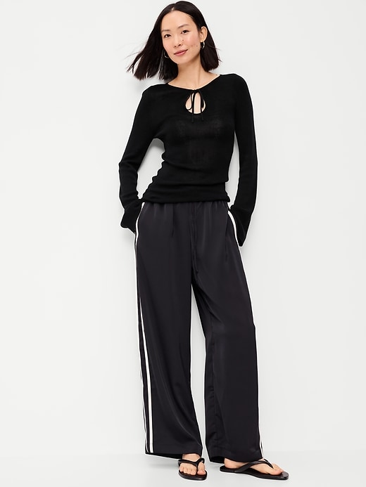 Image number 3 showing, Bell-Sleeve Keyhole Top