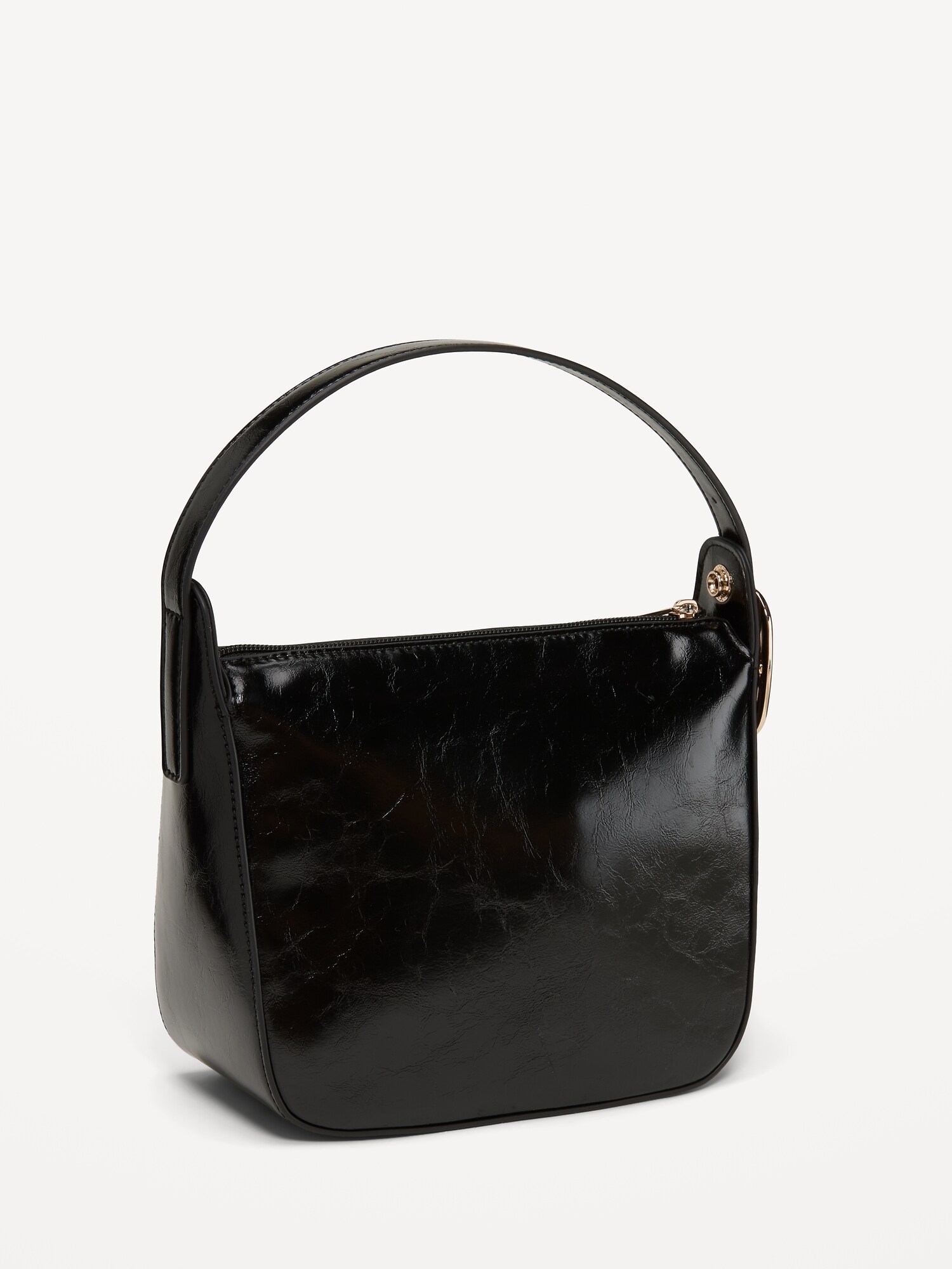 Faux-Leather Convertible Bracelet Bag