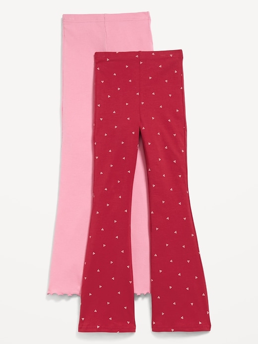 Image number 1 showing, 2-Pack Built-In Tough Full-Length Flared Leggings for Girls