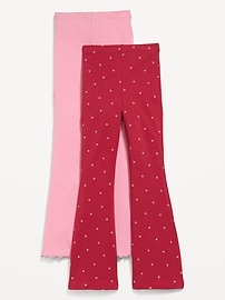 Image number 1 showing, 2-Pack Built-In Tough Full-Length Flared Leggings for Girls