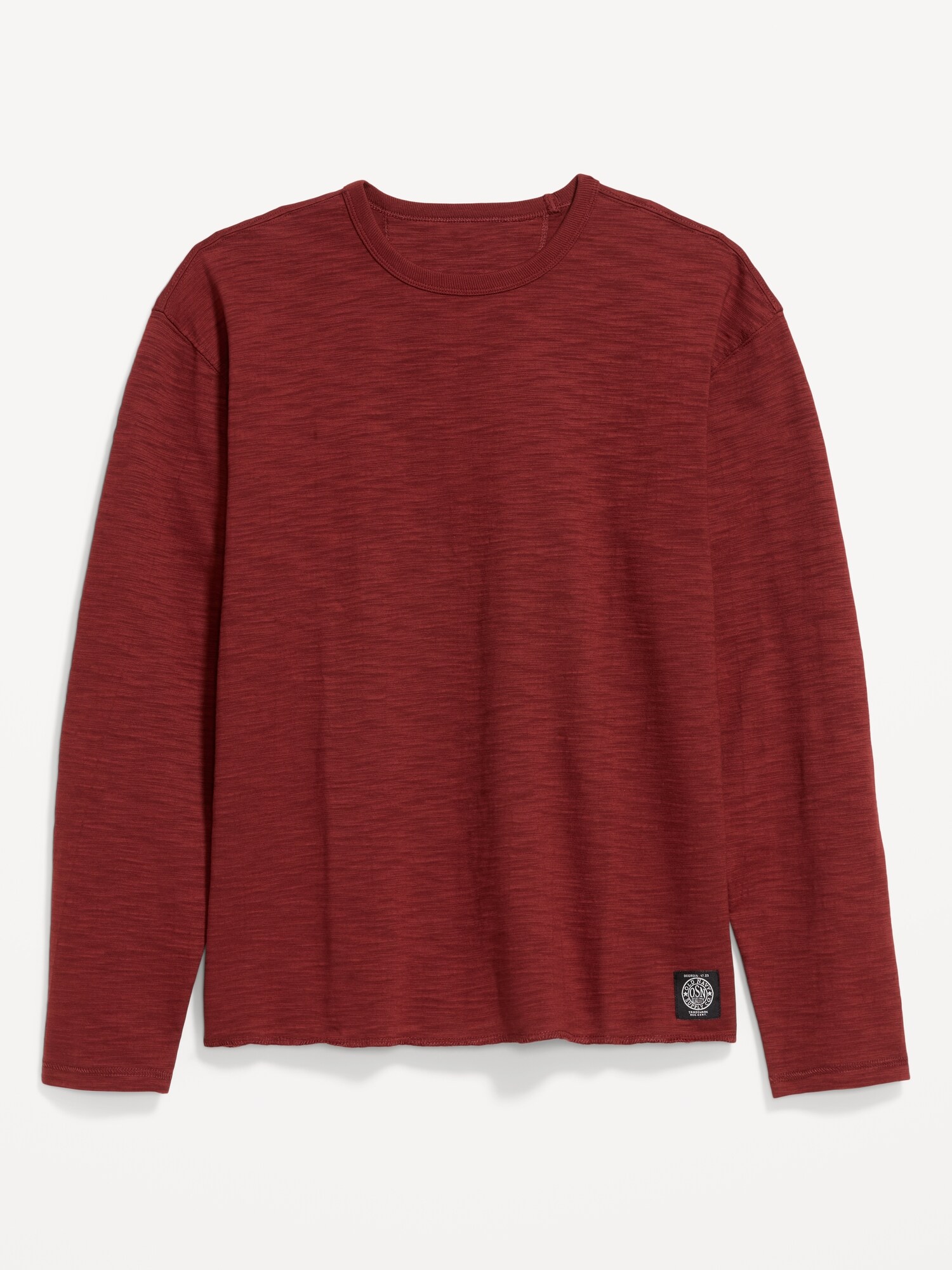 Мужская футболка Old Navy Long-Sleeve Slub Knit, цвет: Emberglow — фото 3