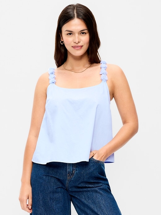 Rosette-Strap Tank Top | Old Navy