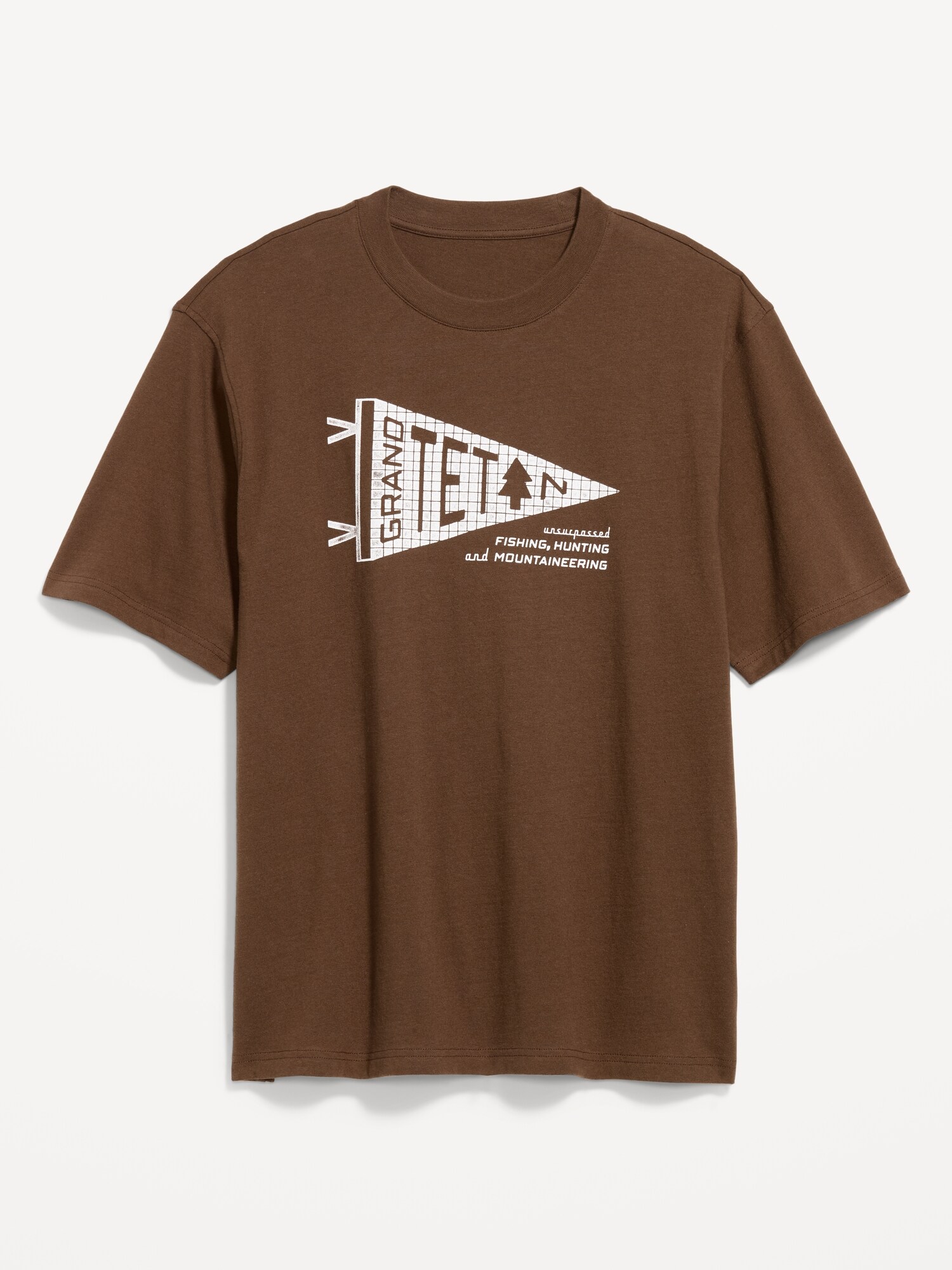 Мужская футболка Old Navy Heavyweight Graphic, цвет: Тёмный орех — фото 3