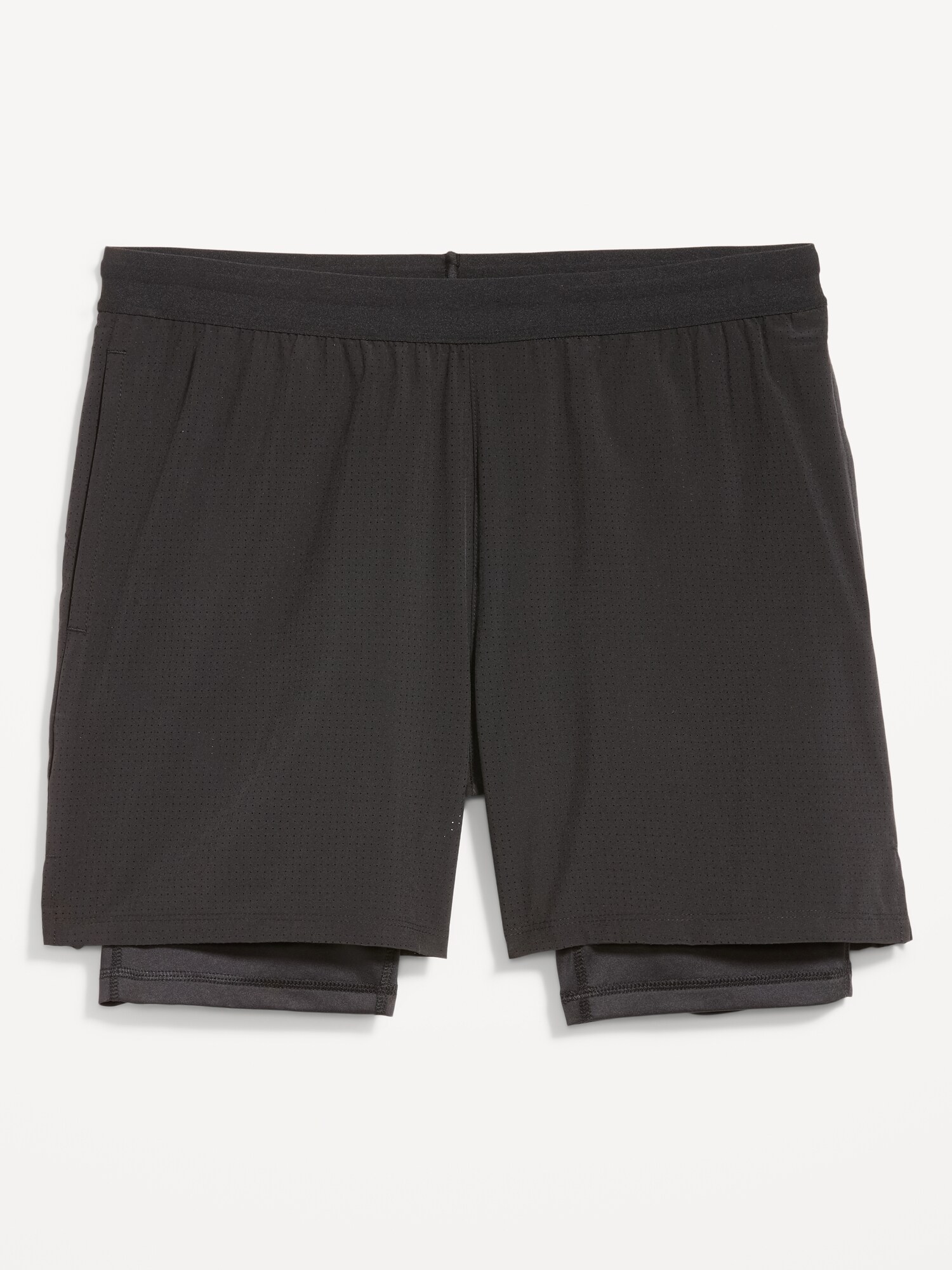 Мужские шорты Old Navy 2-In-1 Performance Run Shorts -- 5-inch inseam, цвет: Чёрный — фото 3