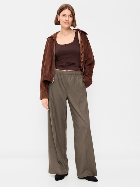 High-Waisted Wide-Leg Trouser