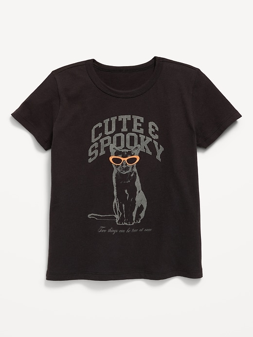 Image number 1 showing, Short-Sleeve Graphic T-Shirt for Girls