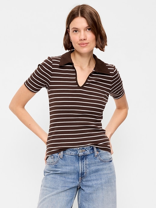Image number 1 showing, Keyhole Polo Top