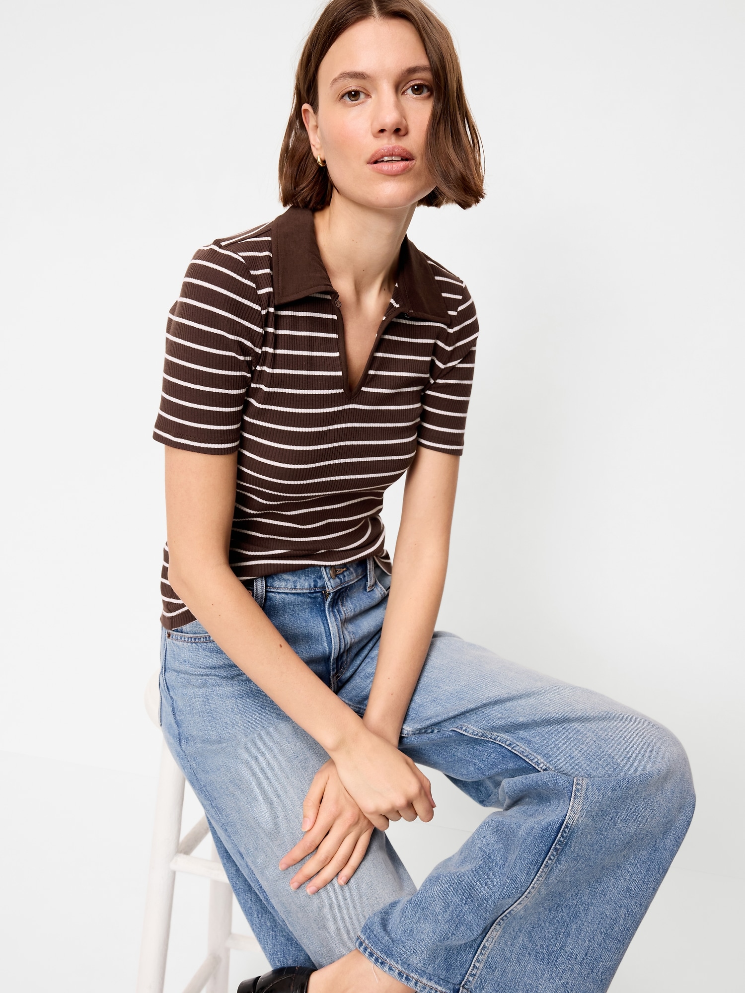 Keyhole Polo Top