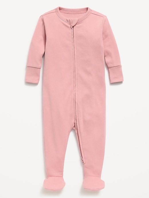 Image number 1 showing, 2-Way-Zip Sleep & Play Footed One-Piece for Baby