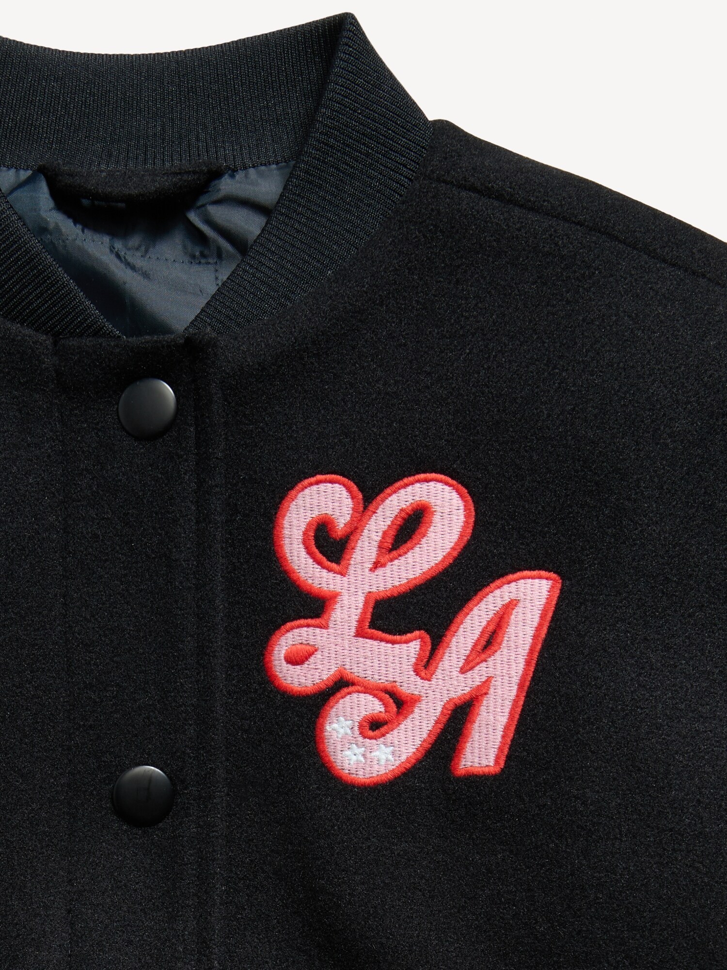 Куртка Old Navy Letterman Bomber Jacket для девочек, цвет: Чёрный — фото 2