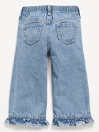 Image number 2 showing, High-Waisted Super Baggy Ruffled Wide-Leg Jeans for Girls