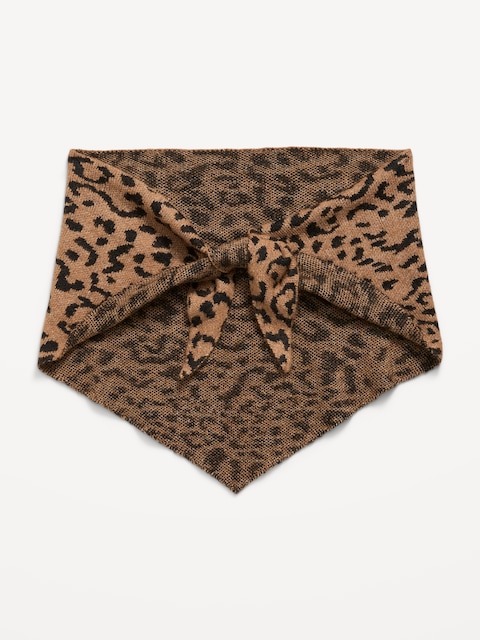 Oversized Rib-Knit Triangle Scarf