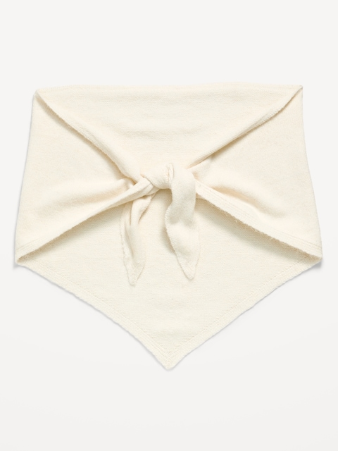 Oversized Rib-Knit Triangle Scarf