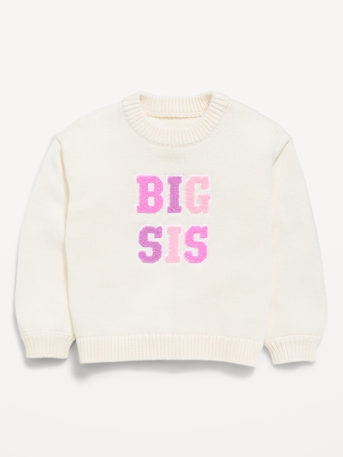 Long-Sleeve Graphic Sweater for Toddler Girls