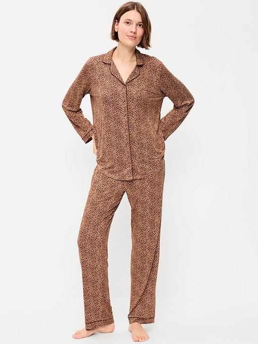 Image number 1 showing, Sunday Sleep Knit Jersey Pant Set