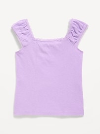 Image number 1 showing, Short-Sleeve Ribbed Top for Girls
