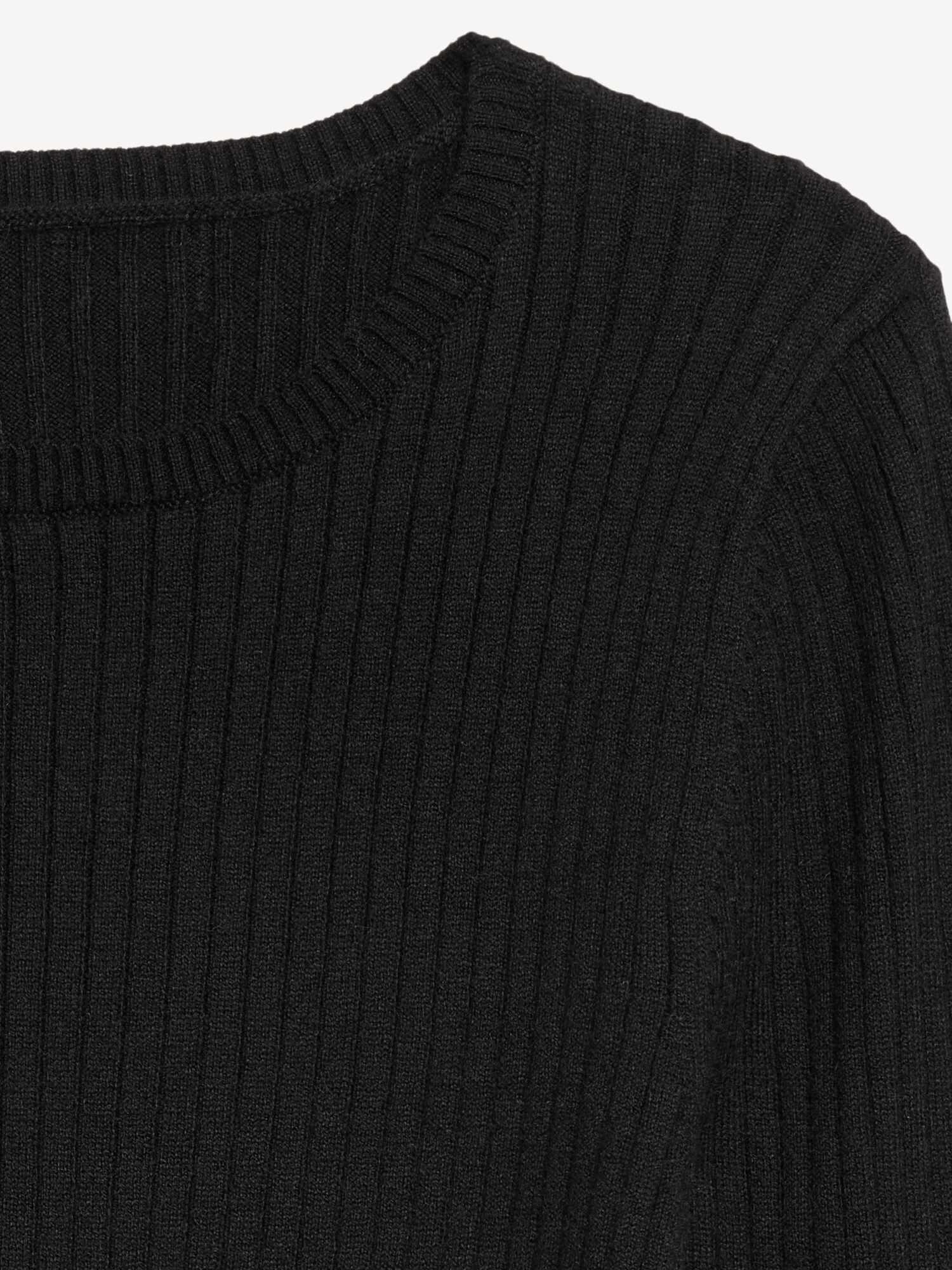 Женский топ Old Navy SoSoft Lite Crew-Neck Long-Sleeve Ribbed Top, цвет: Чёрный — фото 5
