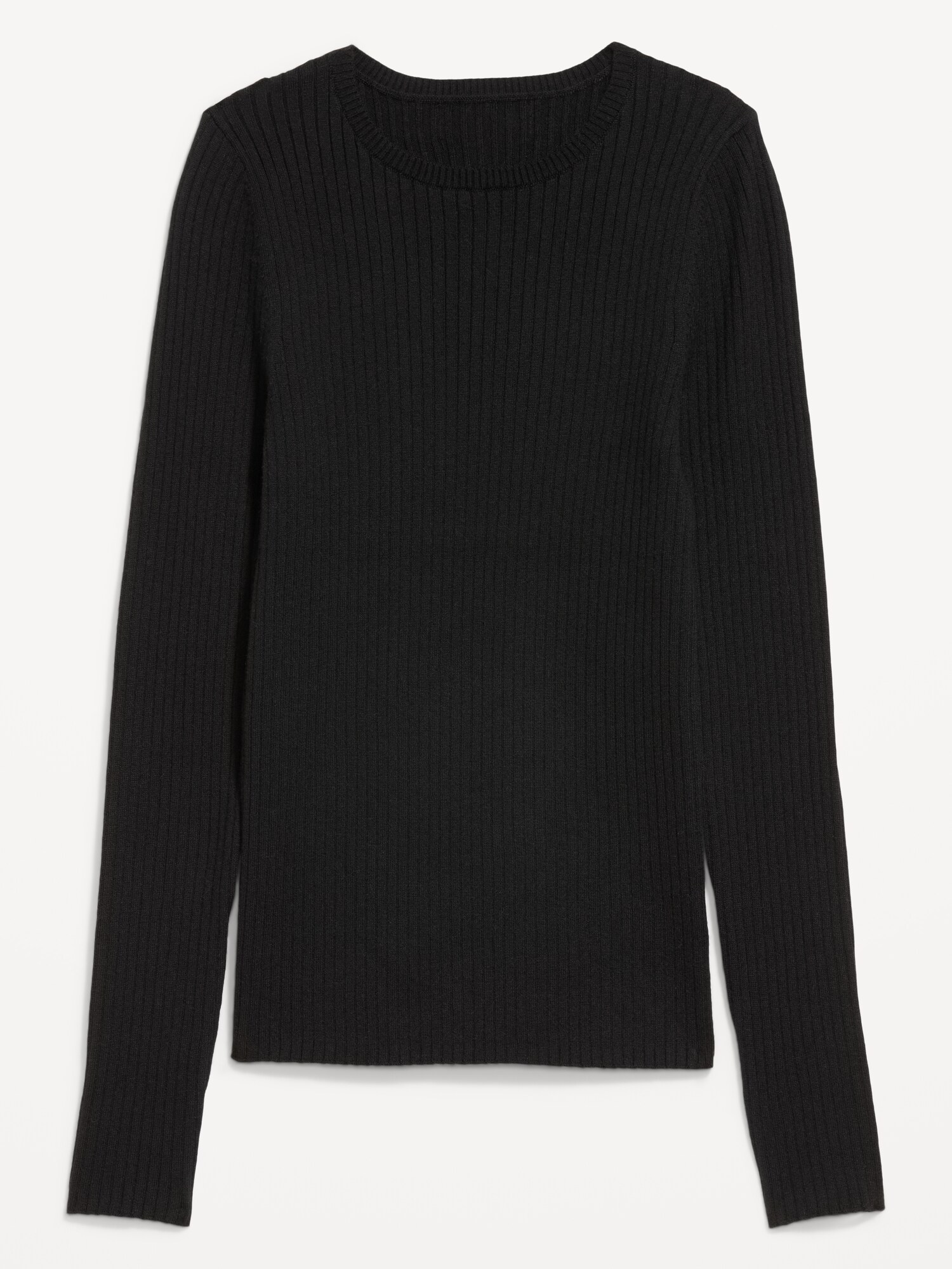 Женский топ Old Navy SoSoft Lite Crew-Neck Long-Sleeve Ribbed Top, цвет: Чёрный — фото 4