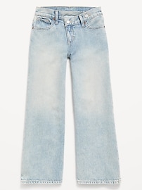 Image number 2 showing, Super Baggy Crossover Wide-Leg Jeans for Girls