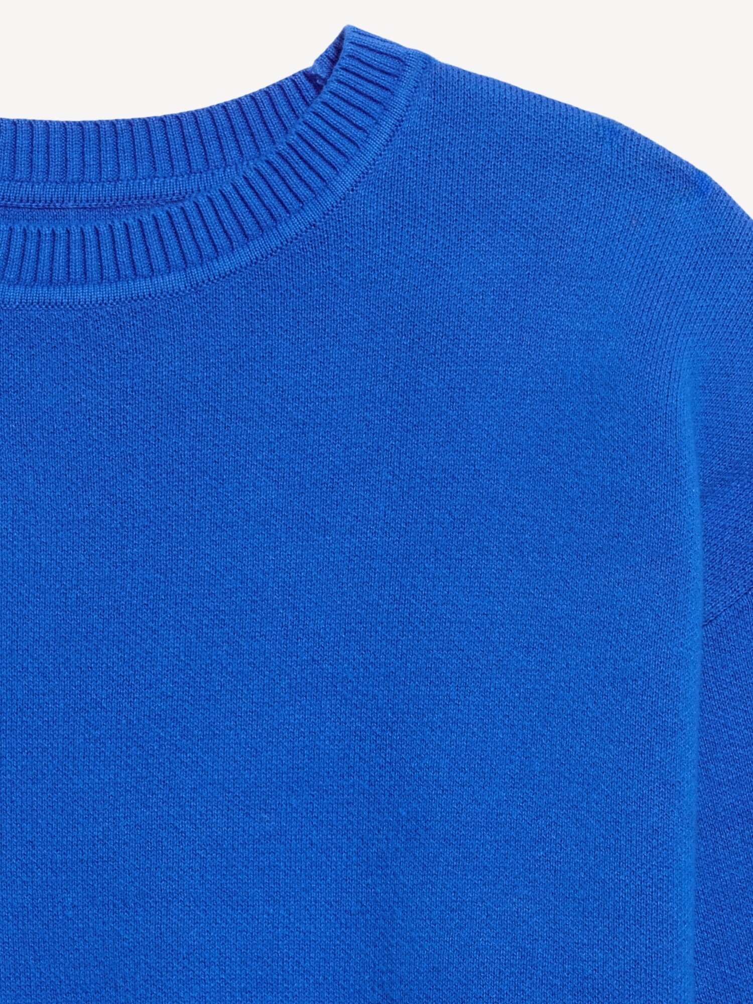 Женский свитер Old Navy Cotton-Blend Crew-Neck Cropped Sweater, цвет: Синий — фото 5