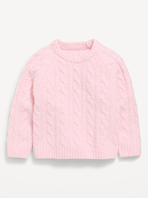 Long-Sleeve Cable-Knit Sweater for Toddler Girls