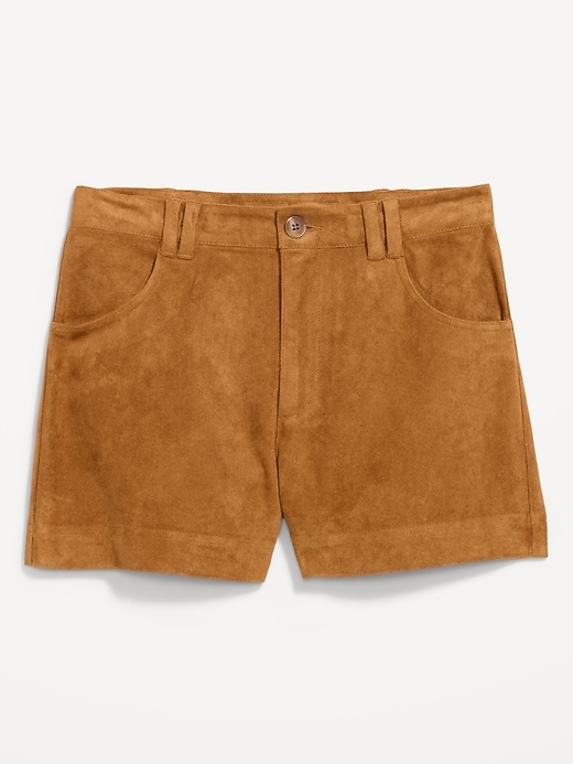 Image number 1 showing, High-Waisted Faux-Suede Shorts