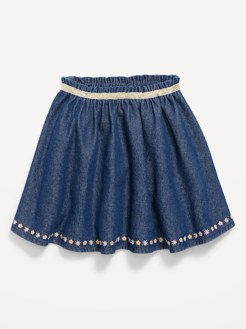 Embroidered Denim Skirt for Toddler Girls