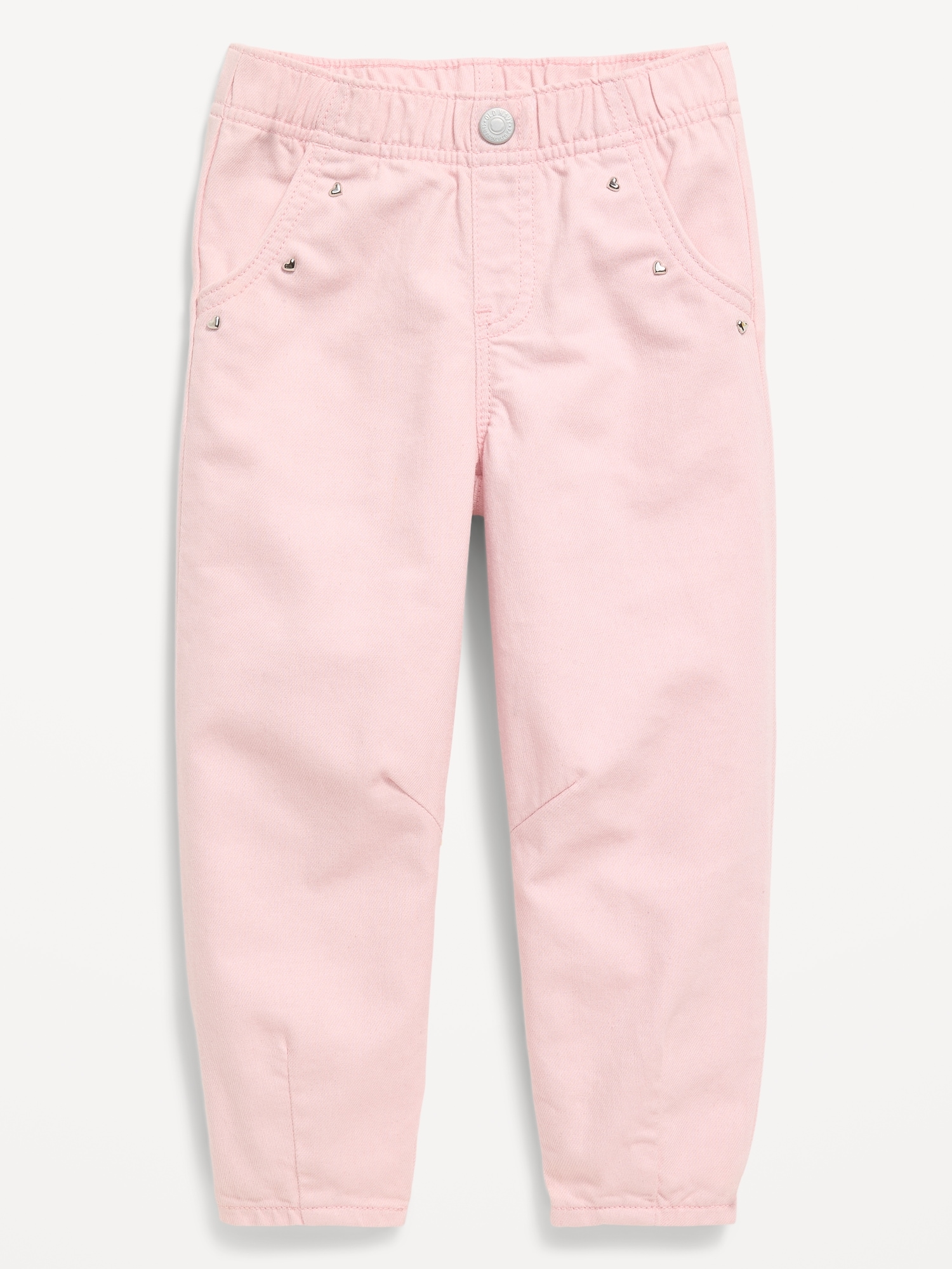 Pull-On Barrel-Leg Jeans for Toddler Girls