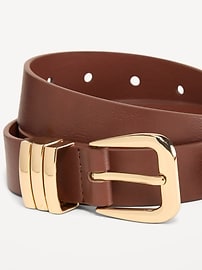 Image number 2 showing, Triple-Loop Skinny Belt for Women
