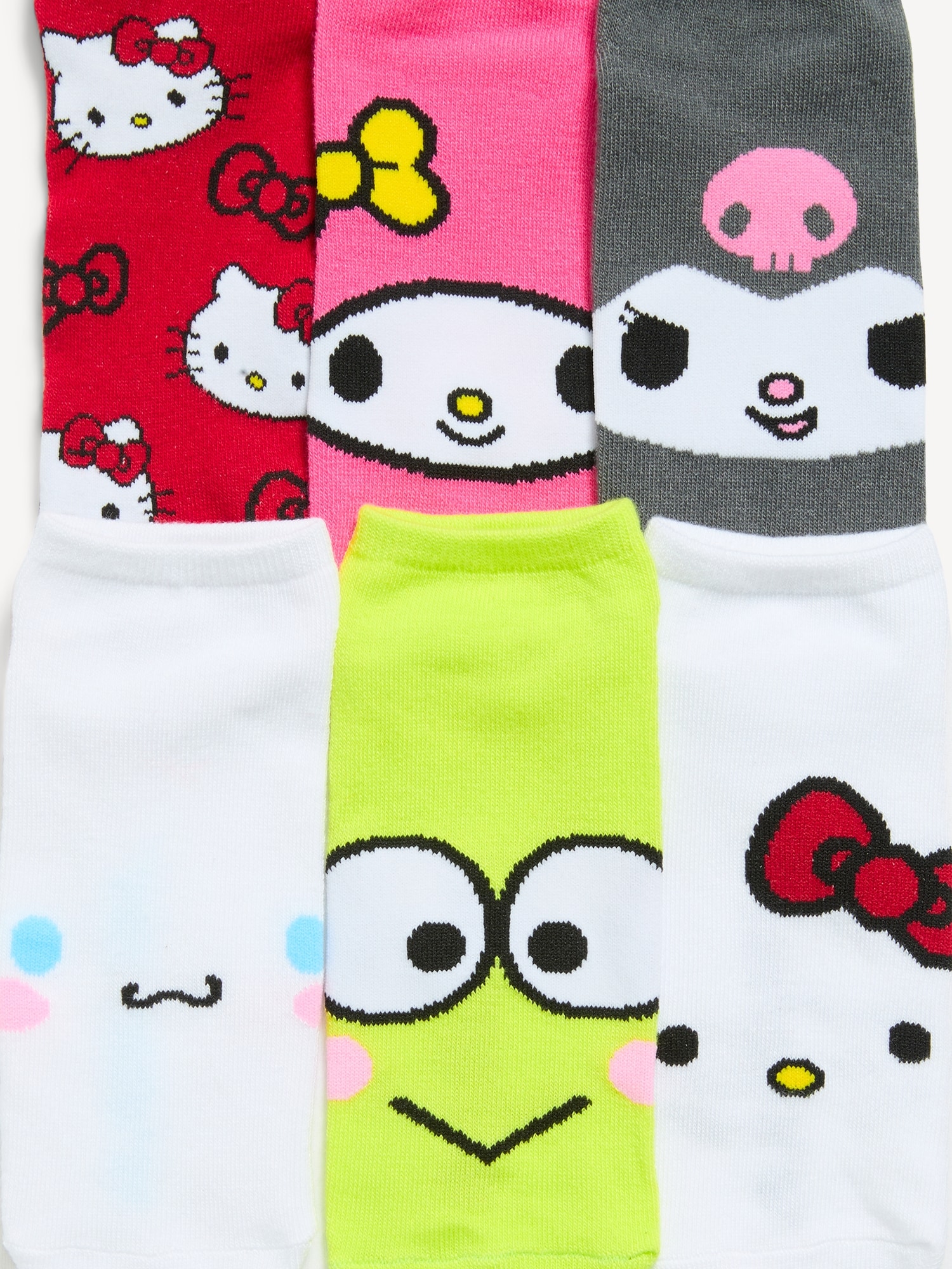Hello Kitty® 6-Pack Novelty Ankle Socks for Women