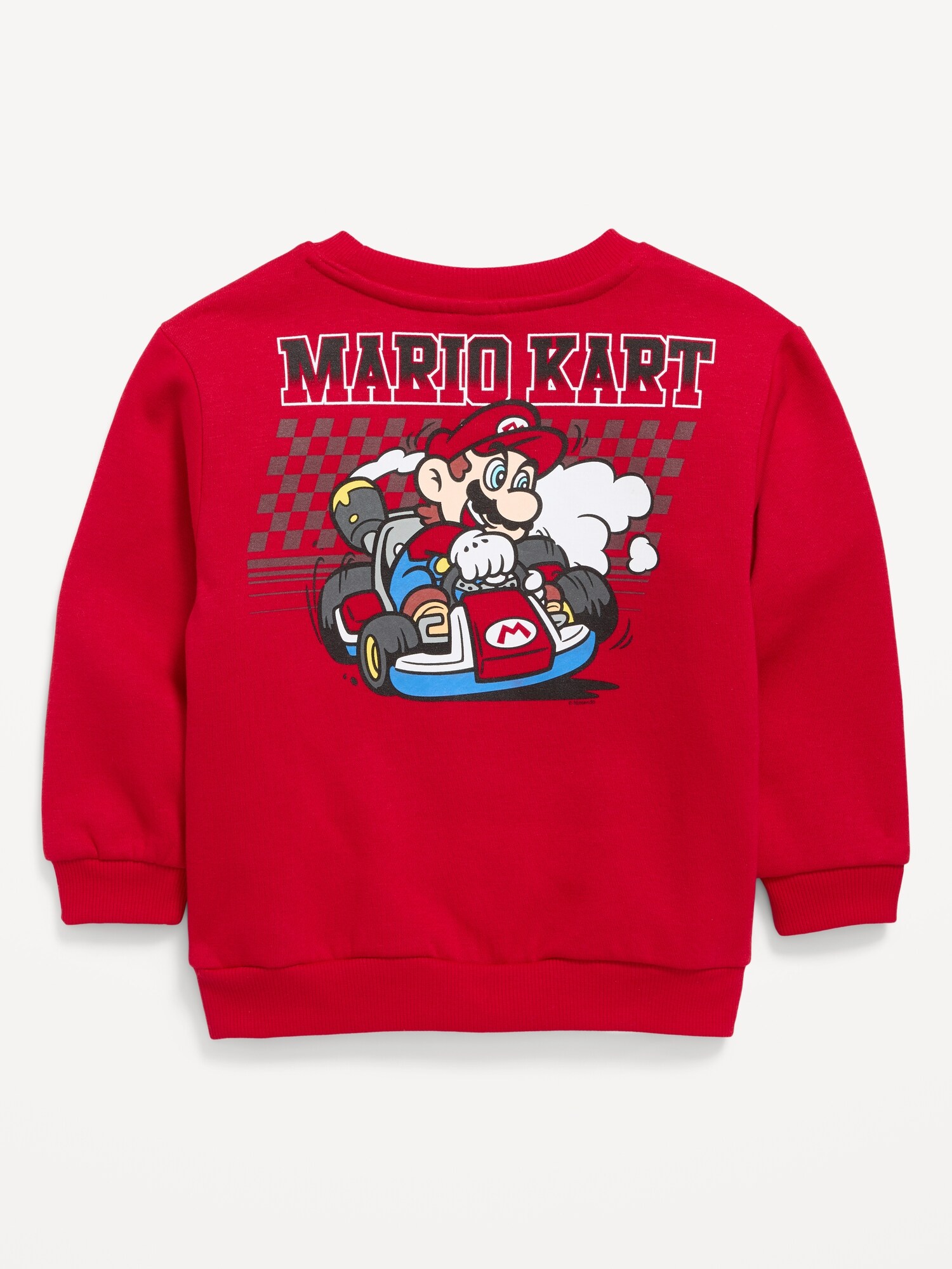 Детский свитшот Old Navy Mario Kart оверсайз унисекс для малышей, цвет: Красный — фото 2