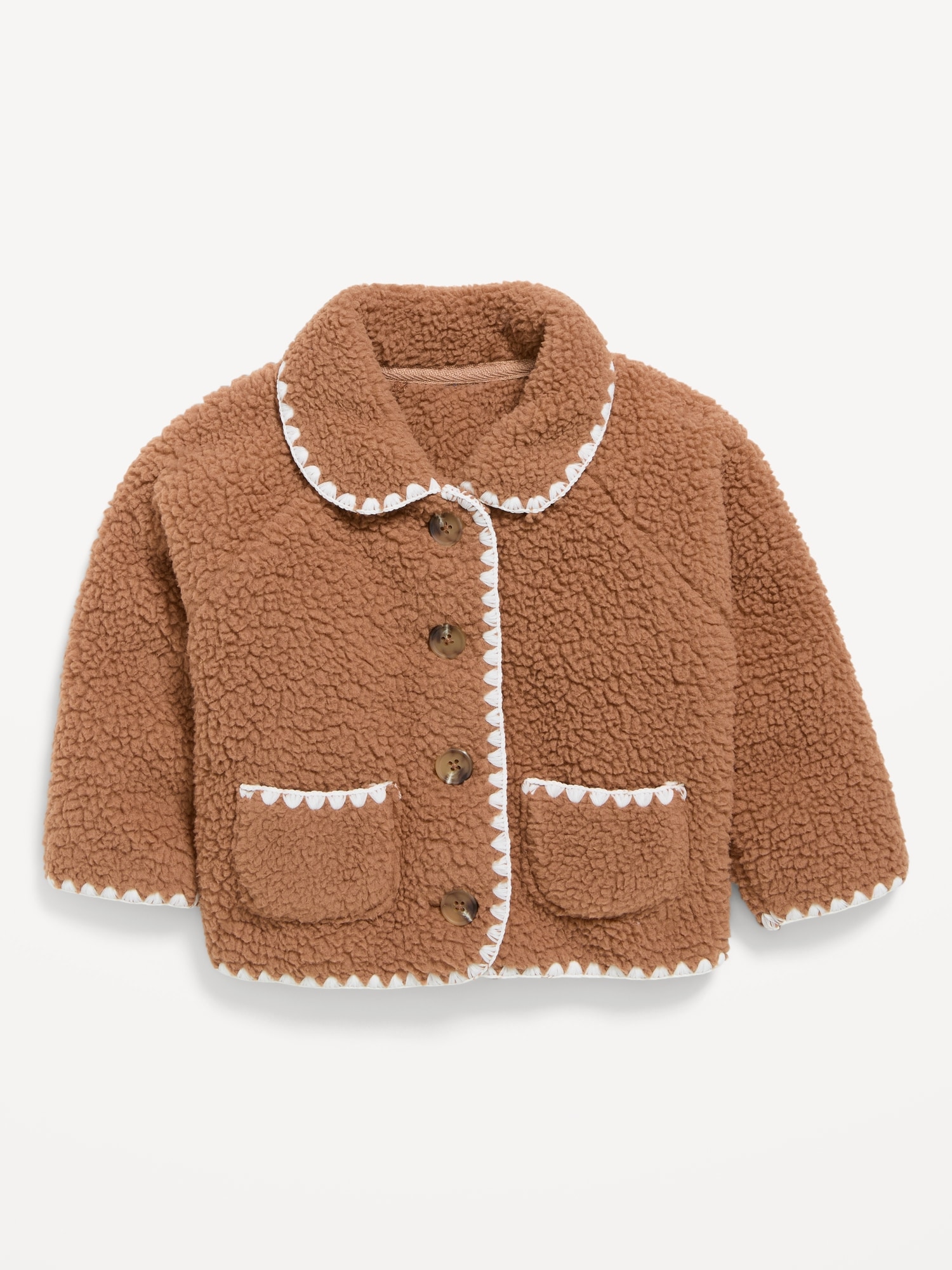 Sherpa Button-Front Jacket for Girls