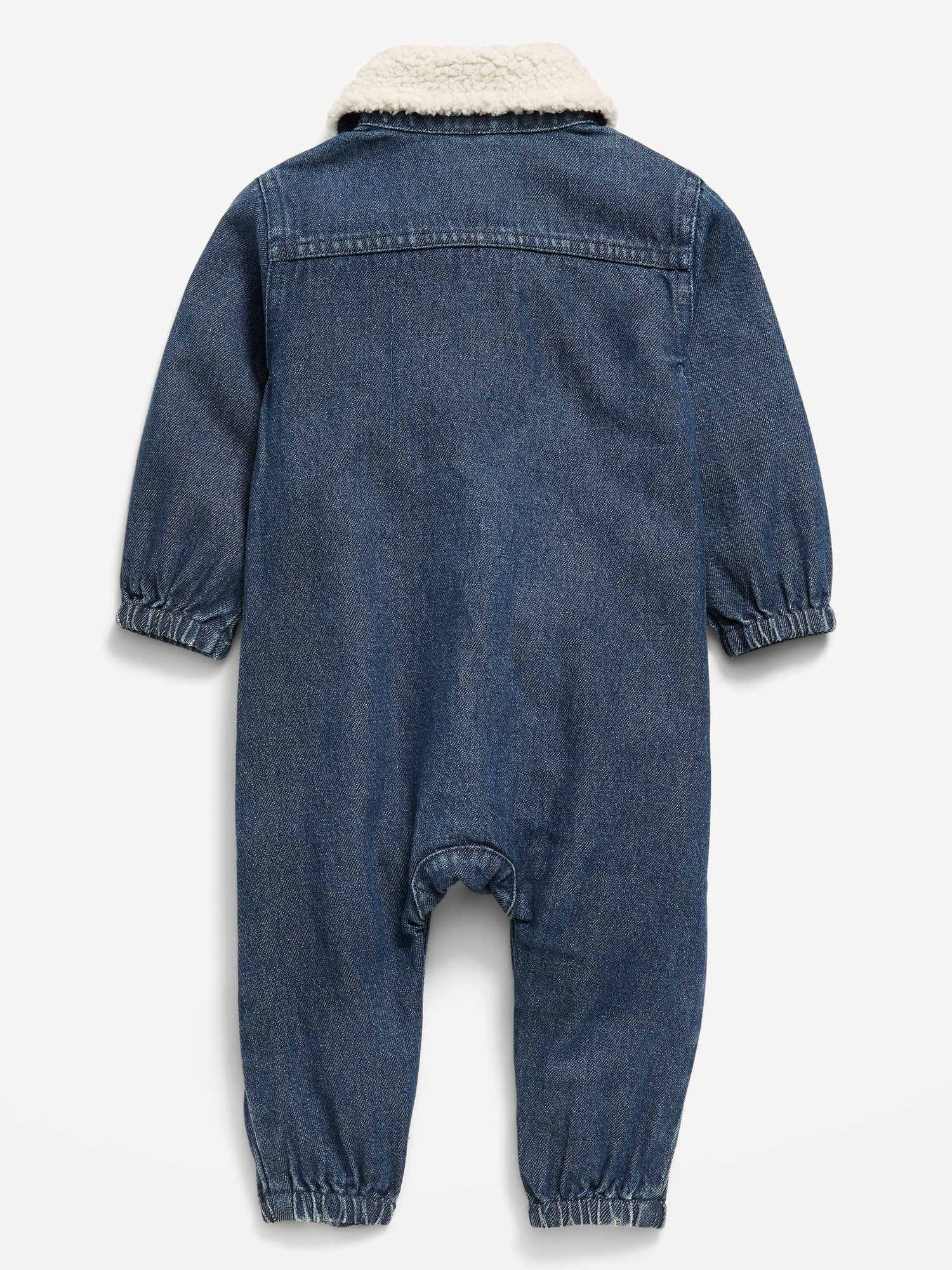 Long-Sleeve Denim Jumpsuit for Baby