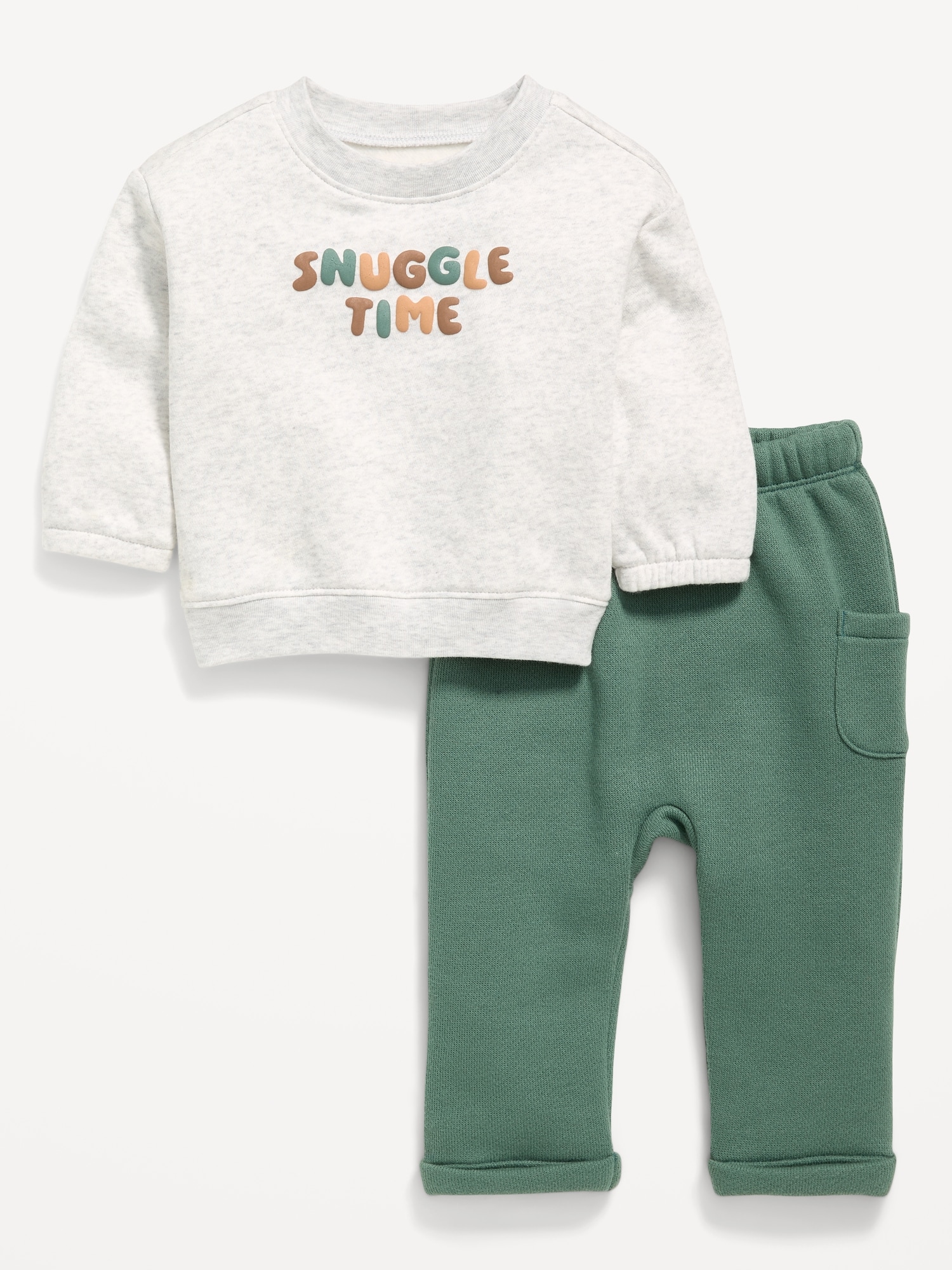 Long-Sleeve Sweatshirt and Sweatpants Set for Baby