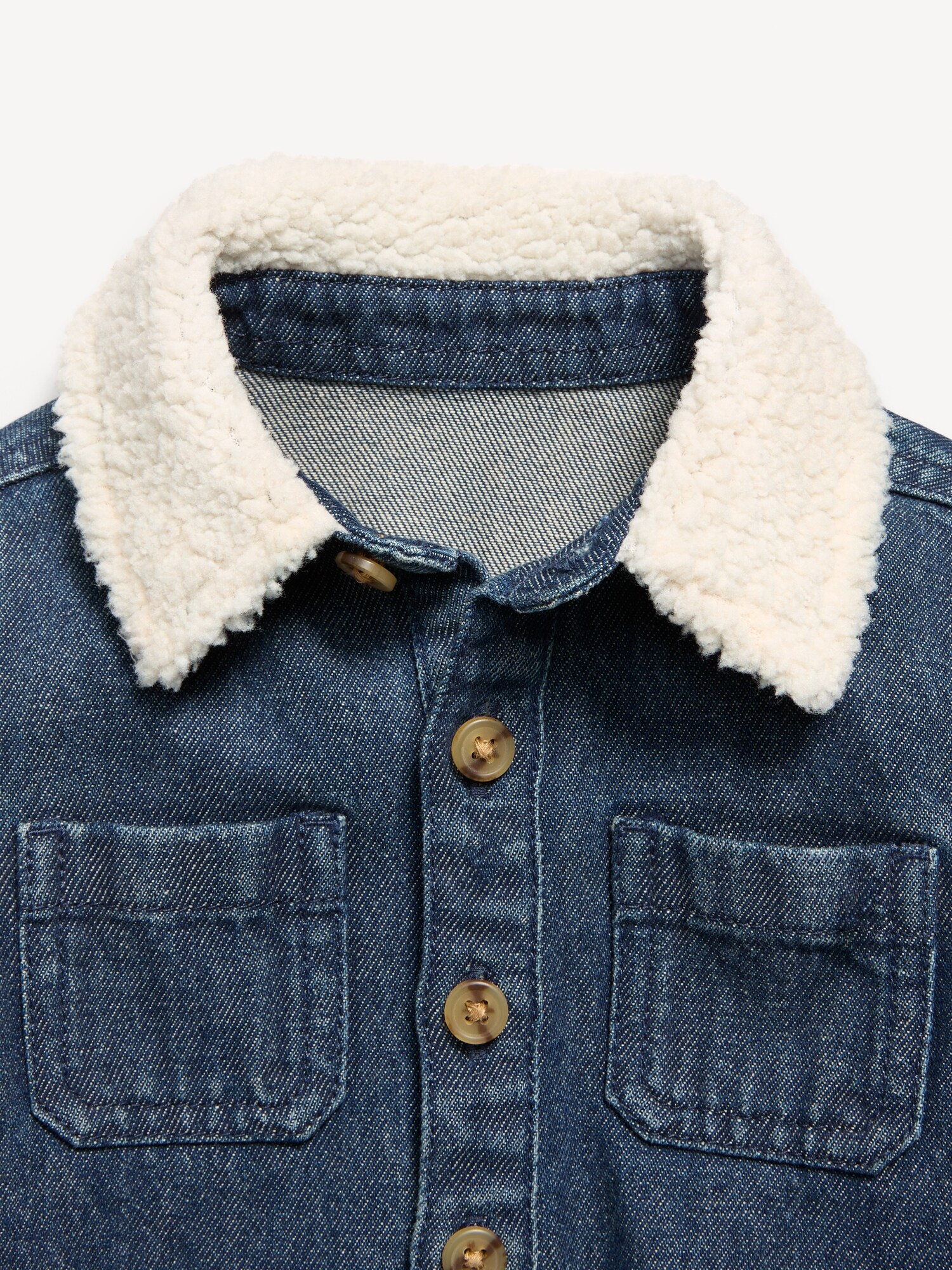 Long-Sleeve Denim Jumpsuit for Baby