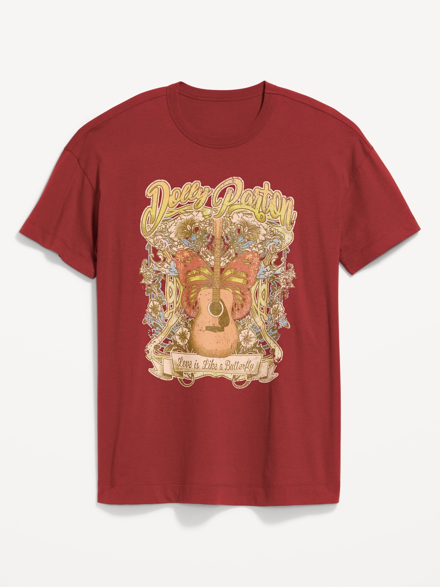 Женская футболка Old Navy Dolly Parton™ Oversized Tunic, цвет: Ягодный — фото 5