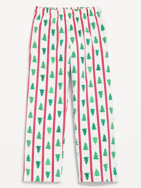 Gender-Neutral Microfleece Plaid Pajama Pants for Kids