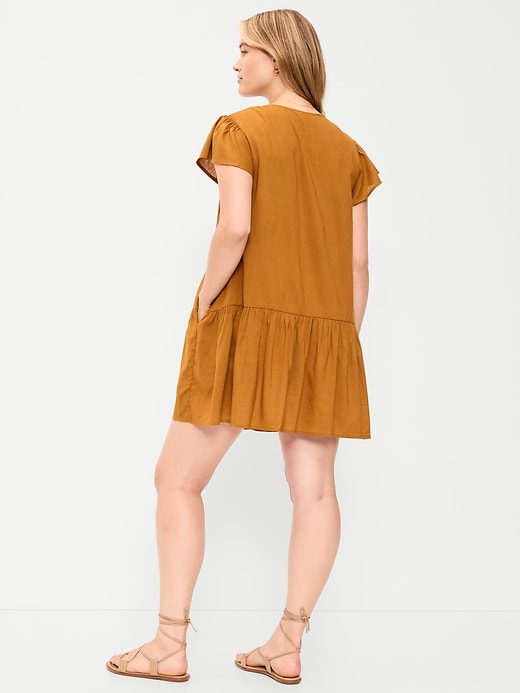 Image number 7 showing, Flutter-Sleeve Mini Swing Dress