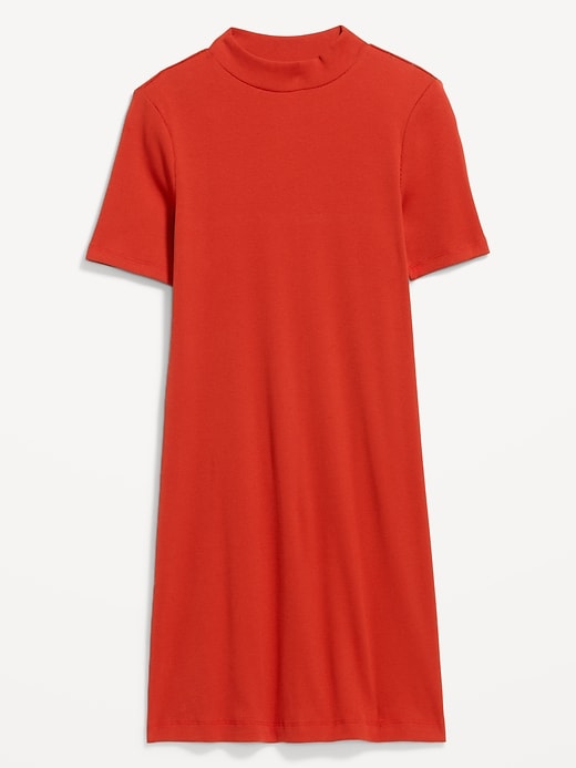Image number 2 showing, Snug Mock-Neck Bodycon Mini Dress