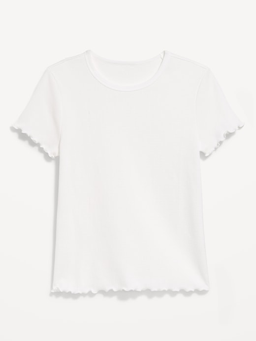 Image number 1 showing, Fitted Waffle-Knit Cropped T-Shirt
