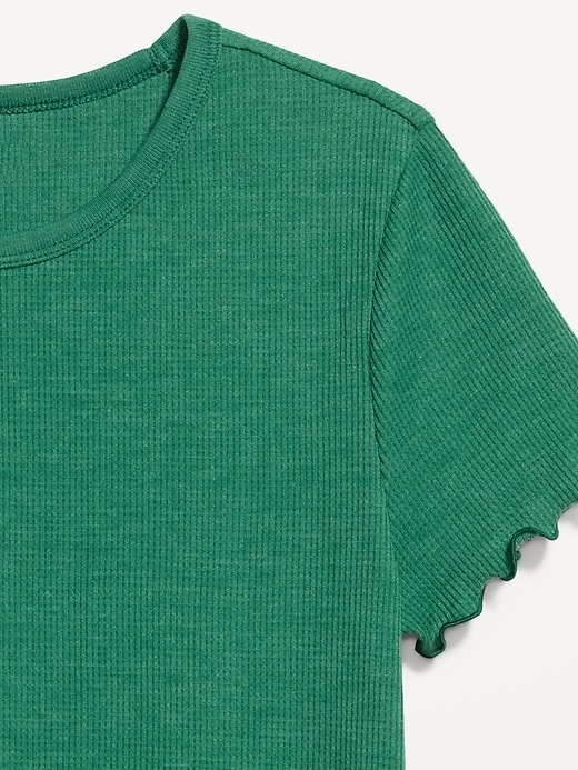 Image number 2 showing, Fitted Waffle-Knit Cropped T-Shirt