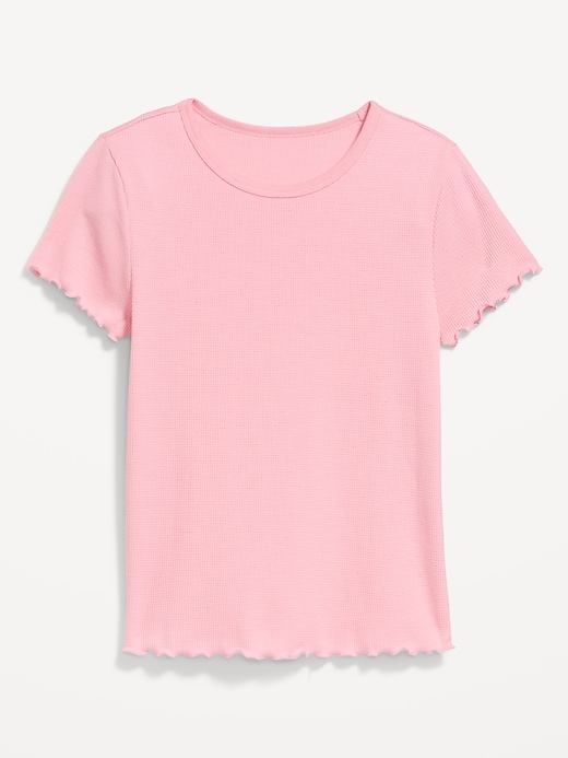 Image number 5 showing, Fitted Waffle-Knit Cropped T-Shirt