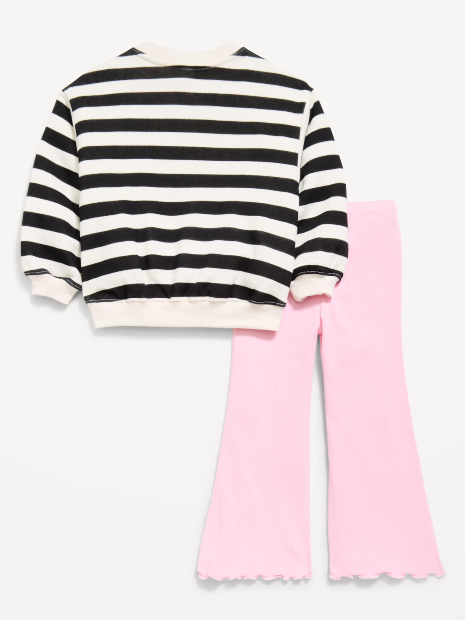 Graphic Sweatshirt and Flared Legging Set for Toddler Girls