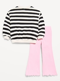 Image number 2 showing, Graphic Sweatshirt and Flared Legging Set for Toddler Girls