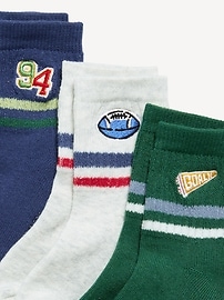 Image number 2 showing, Crew Socks 3-Pack for Toddler & Baby