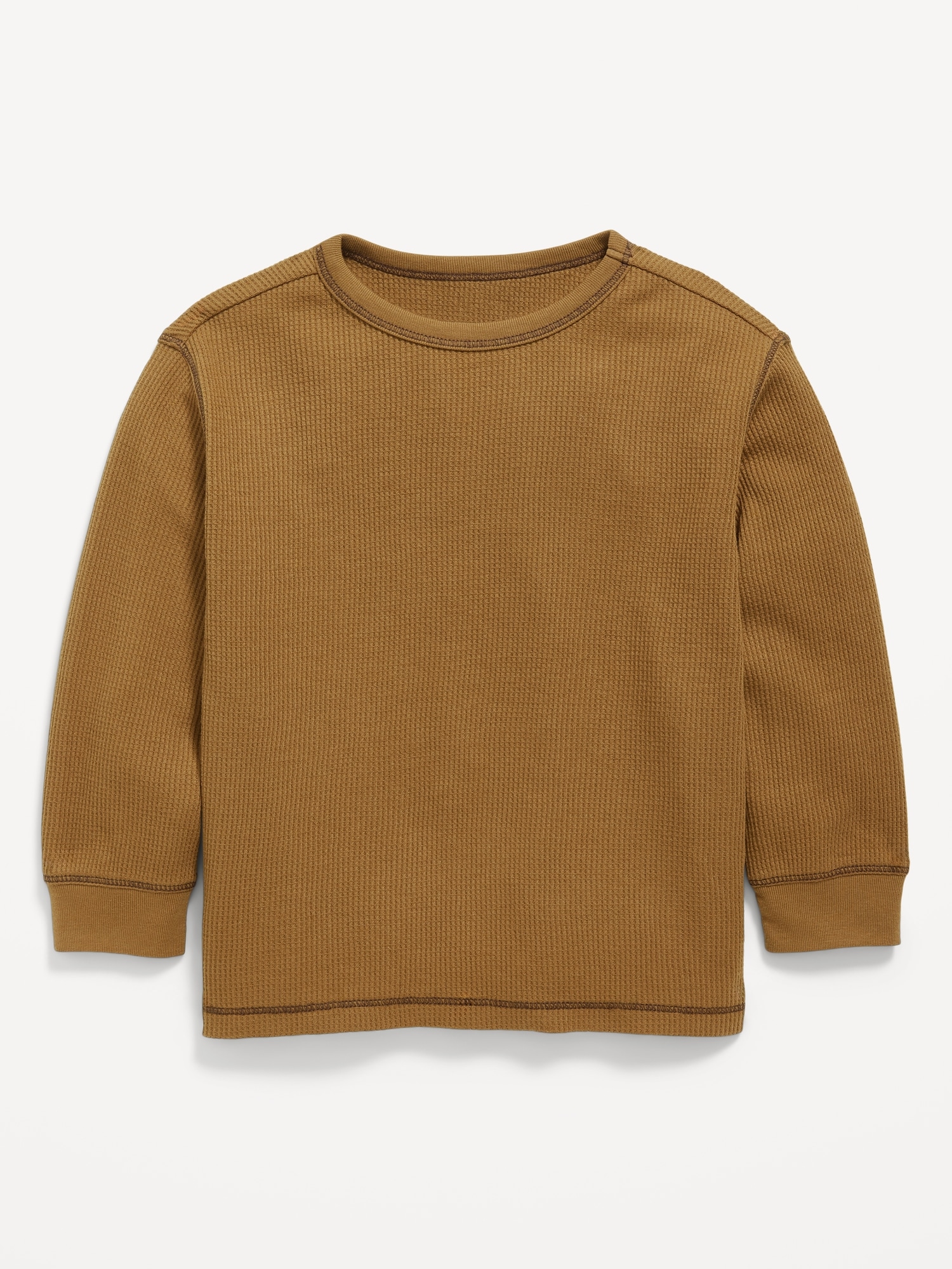 Long-Sleeve Waffle Knit T-Shirt for Toddler Boys