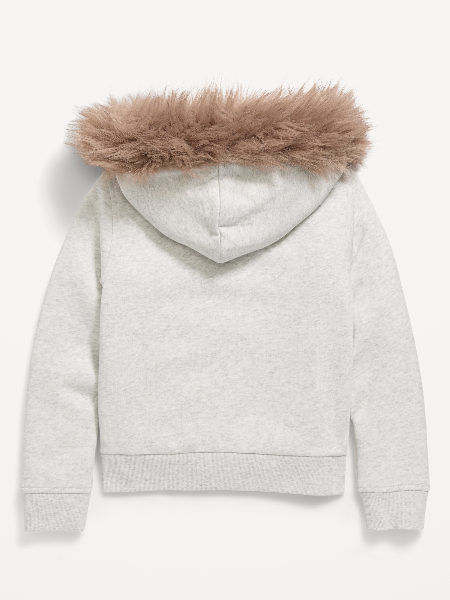 Fitted Faux-Fur Full-Zip Hoodie for Girls