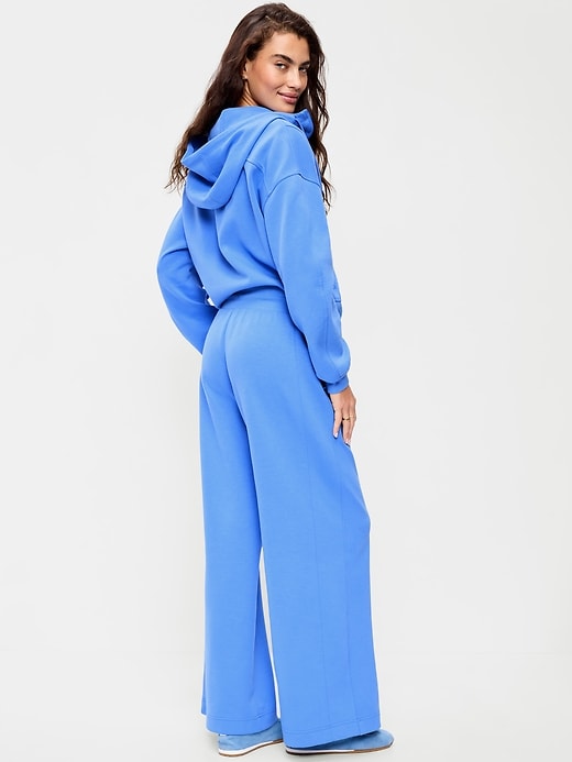 Image number 3 showing, Extra High-Waisted Dynamic Fleece Wide-Leg Sweatpants